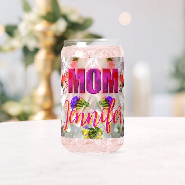 Vaso Con Forma De Lata 'Mom-Boss-Fire' – Diseño floral en cubos  (Insitu (Boda))