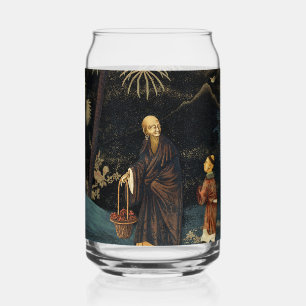 Vaso Con Forma De Lata Monje y Niño Japonés Antiguo G.A. Audsley