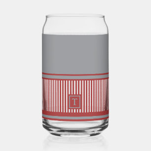Vaso Con Forma De Lata Monograma de banda clásica