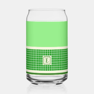 Vaso Con Forma De Lata Monograma de verificación verde