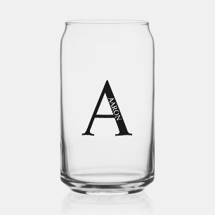 Vaso Con Forma De Lata Monograma y nombre personalizados
