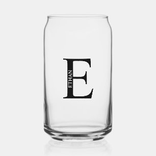 Vaso Con Forma De Lata Monograma y nombre personalizados