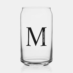 Vaso Con Forma De Lata Monograma y nombre personalizados
