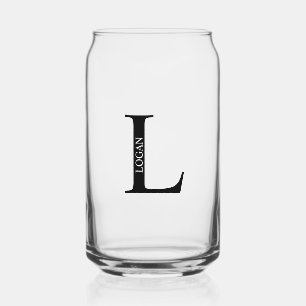 Vaso Con Forma De Lata Monograma y nombre personalizados