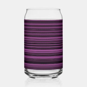 Vaso Con Forma De Lata Morado Negro Rayado