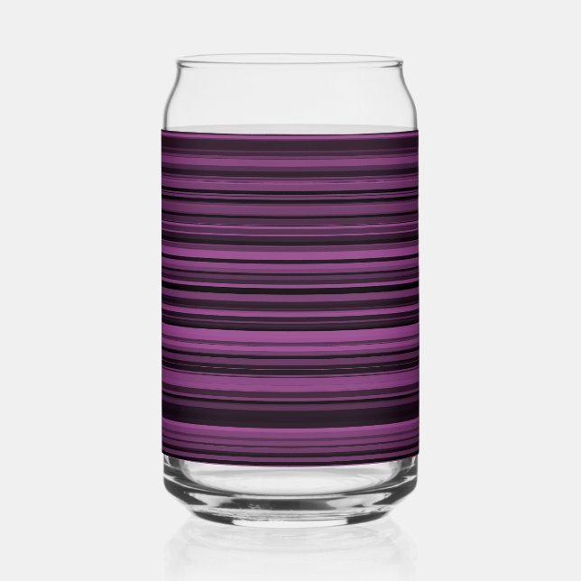 Vaso Con Forma De Lata Morado Negro Rayado (Anverso)