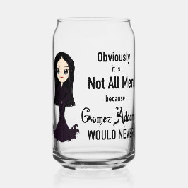 Vaso Con Forma De Lata Morticia No Todos Los Hombres Pueden Vidrio