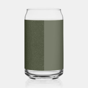 Vaso Con Forma De Lata Moss Green Split Glass Can - Purpurina & Matte