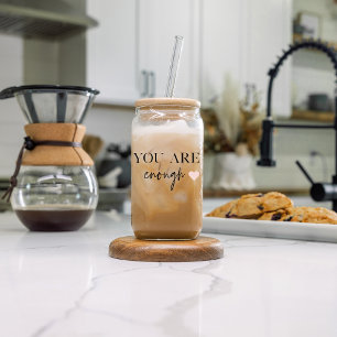 Vaso Con Forma De Lata Motivación positiva que eres suficiente cita