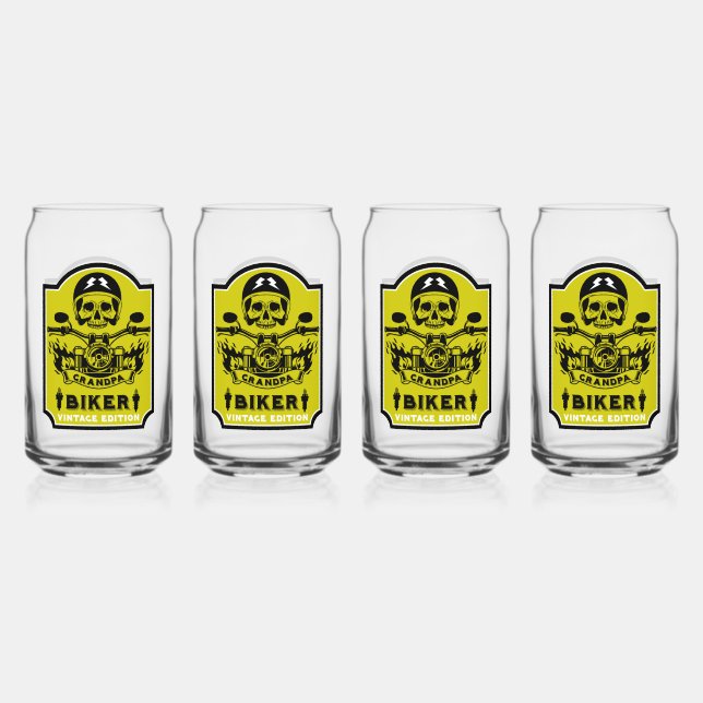 Vaso Con Forma De Lata Motociclista Grandpa (Anverso)