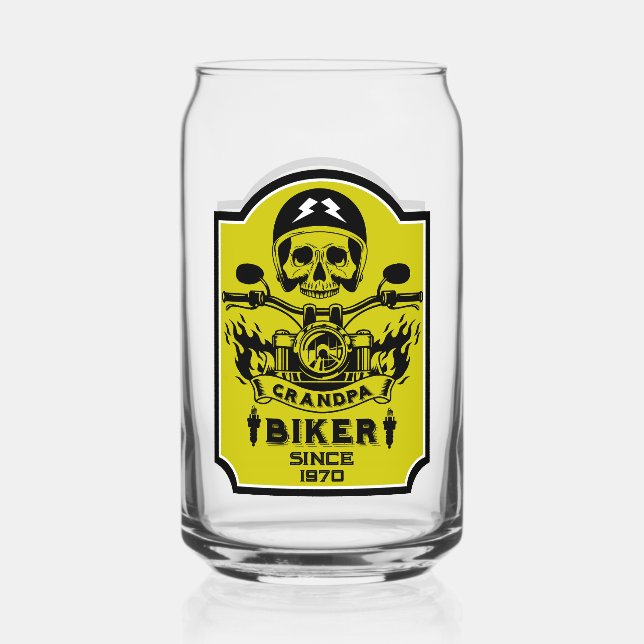 Vaso Con Forma De Lata Motociclista Grandpa (Anverso)