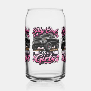 Vaso Con Forma De Lata Muchachos tontos, los camiones son para chicas.