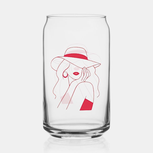 Vaso Con Forma De Lata Mujer (Anverso)