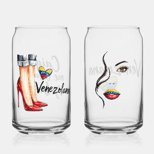 Vaso Con Forma De Lata Mujer Venezolana – Orgullo, Elegancia, fuerza ve