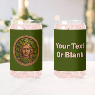 Vaso Con Forma De Lata Mujer Verde - Madera