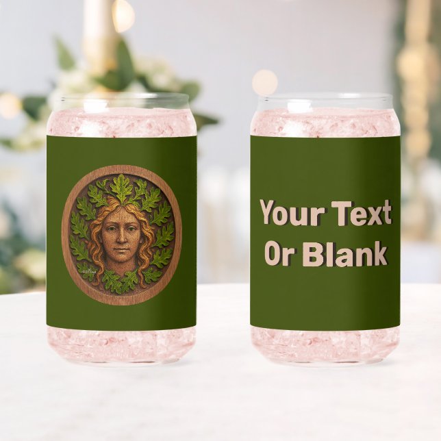 Vaso Con Forma De Lata Mujer Verde - Madera (Insitu (Boda))