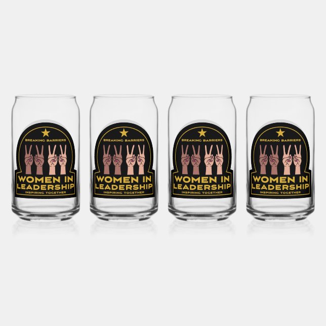 Vaso Con Forma De Lata Mujeres en el liderazgo (Anverso)