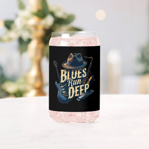 Vaso Con Forma De Lata Música Blues Estética Retro Jazz Vintage