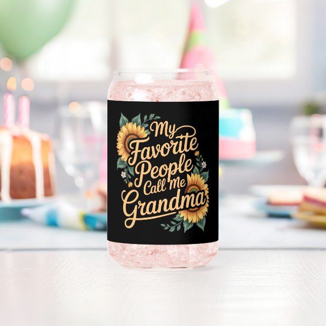 Vaso Con Forma De Lata My Favorite People Call Me Grandma Mother's Day (Insitu (Cumpleaños))
