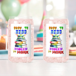Vaso Con Forma De Lata Nacido Para Leer Forzado A Trabajar