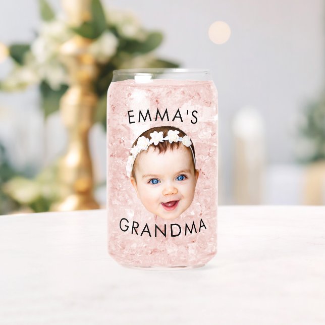 Vaso Con Forma De Lata Nacimiento del bebé personalizado Face Mamá Abuela (Insitu (Boda))