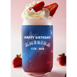 Vaso Con Forma De Lata Name || Colorful Happy Birthday America
