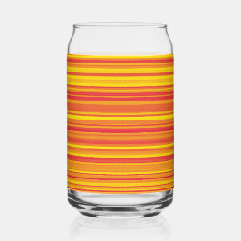 Vaso Con Forma De Lata Naranja Amarillo Rojo Rayado