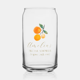 Vaso Con Forma De Lata Naranja Citrus Watercolor Bridal Brunch Personaliz