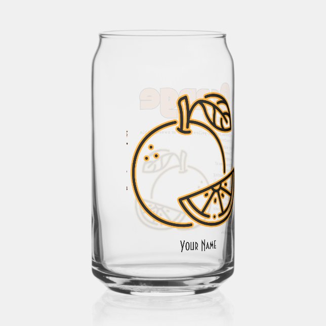 Vaso Con Forma De Lata Naranja.Definir (Reverso )
