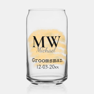 Vaso Con Forma De Lata Naranja sage green groomsman añadir la fecha de la