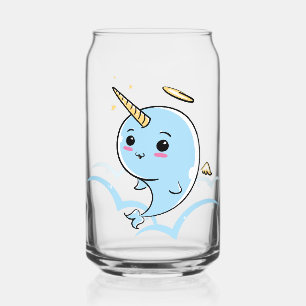 Vaso Con Forma De Lata Narwhal Angel Cutie
