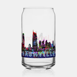 Vaso Con Forma De Lata Nashville en graffiti con monograma
