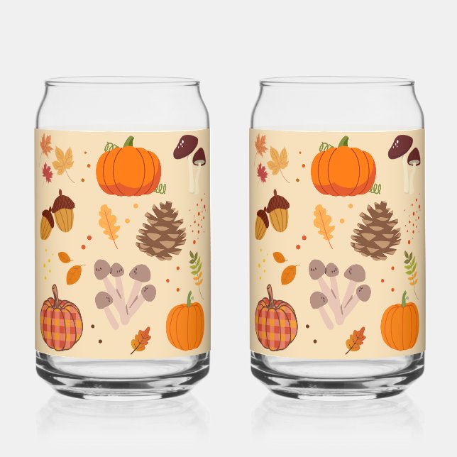 Vaso Con Forma De Lata Naturaleza de otoño (Anverso)
