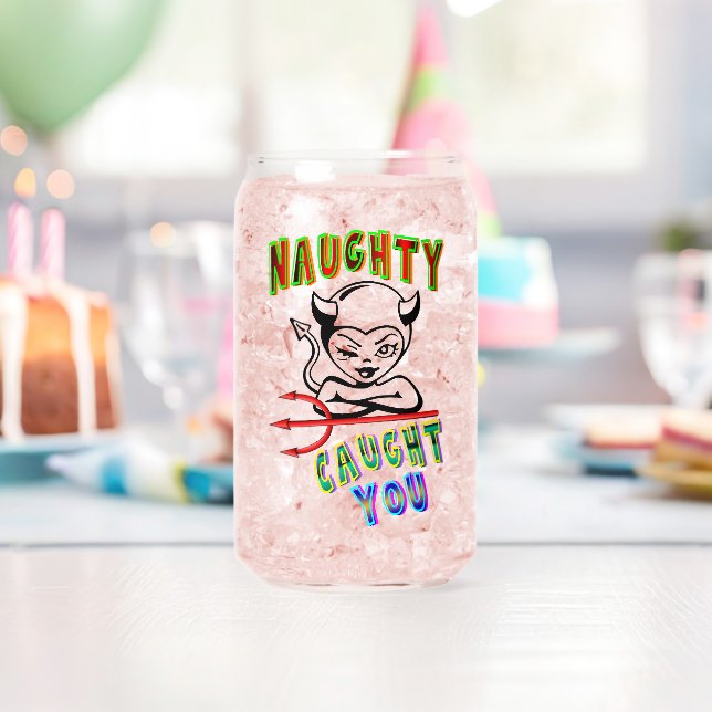 Vaso Con Forma De Lata Naughty Te Atrapó (Insitu (Cumpleaños))