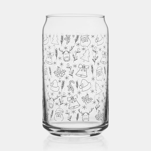 Vaso Con Forma De Lata Navidad  (Izquierda)