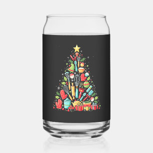 Vaso Con Forma De Lata Navidad Tree Baking Chef Cook Xmas