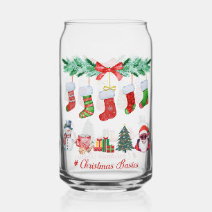 Vaso Con Forma De Lata Navidades Básicos Vidrio en Forma de Ca de 16 oz