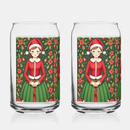 Vaso Con Forma De Lata Navidades Chica Elf