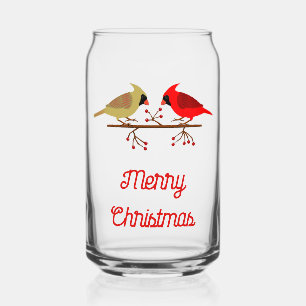 Vaso Con Forma De Lata Navidades cortos cardenales y Personalizado de las