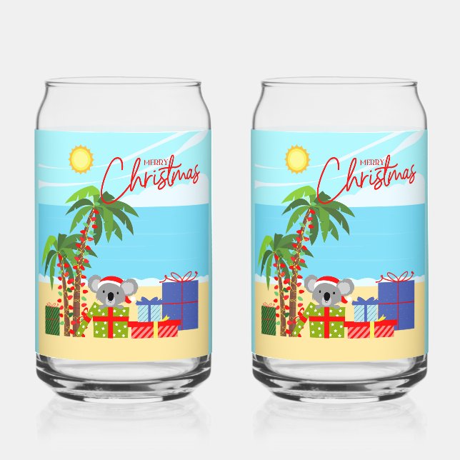 Vaso Con Forma De Lata Navidades de Australia (Anverso)