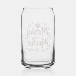 Vaso Con Forma De Lata Navidades de bebidas merry y mocha Café Navidad