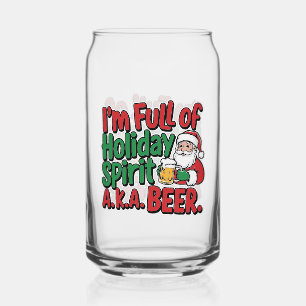 Vaso Con Forma De Lata Navidades de cerveza con espíritu navideño bebiend