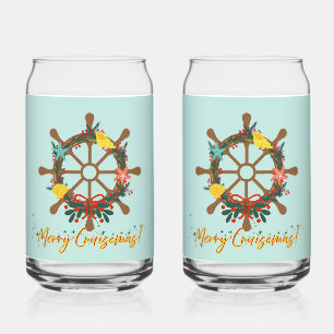 Vaso Con Forma De Lata Navidades de crucero Nautical