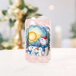 Vaso Con Forma De Lata Navidades de la familia Winter Polar Bear