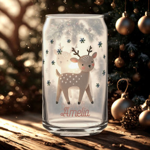 Vaso Con Forma De Lata Navidades de nombres de dibujos de nevadas de reno