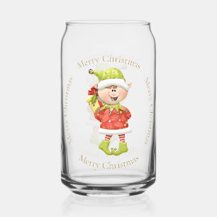 Vaso Con Forma De Lata Navidades Elf con Feliz Navidad