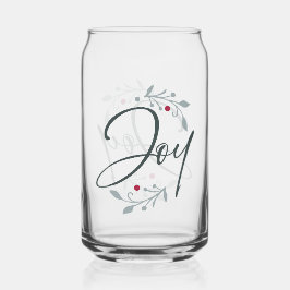 Vaso Con Forma De Lata Navidades Joy Drinkware Glass