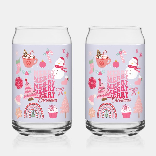 Vaso Con Forma De Lata Navidades modernos (Anverso)