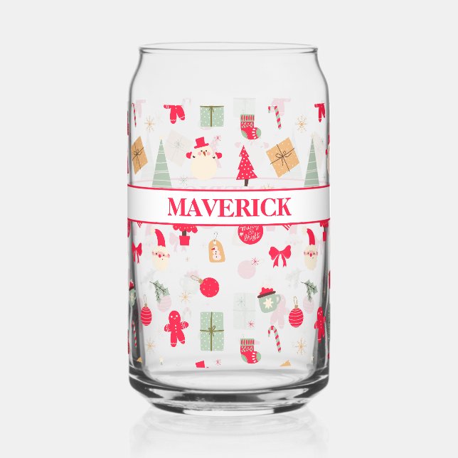 Vaso Con Forma De Lata Navidades Oh Qué Divertido Primer Cumpleaños (Anverso)