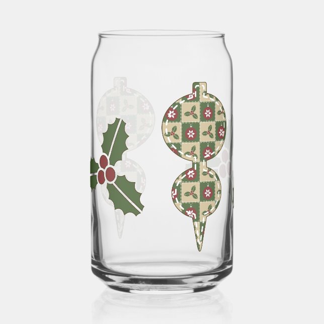 Vaso Con Forma De Lata Navidades Quilt (Izquierda)